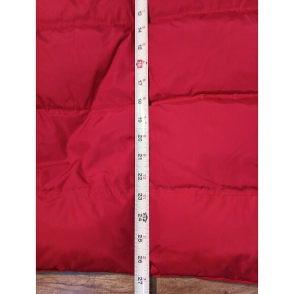 Vintage Orvis Men’s Puffer Vest Size Med Red Full Zip Duck Down - Picture 6 of 6